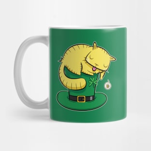 Dreaming Beer Cat Leprechaun Hat St Patricks Day Mug